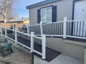 Custom built Trex deck and railing with ADA compliant ramp
