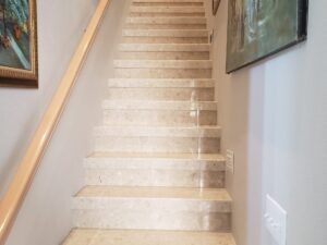 Custom marble stairway