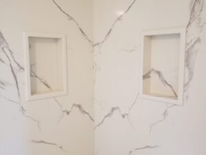 Tub/Shower quartz panel enclosure