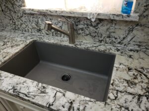 Completed granite countertop with undermount sink