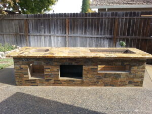 Custom bbq island