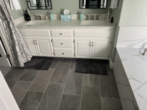 12"x36" Bath Tile Floor Install 12"x36" Bath Tile Floor Install