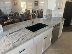 Custom Granite Fabrication & Installation with Pass Through Bar