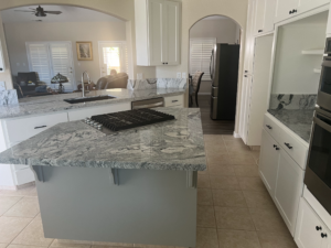 Custom Cooktop Island Fabrication & Installation with Overhang